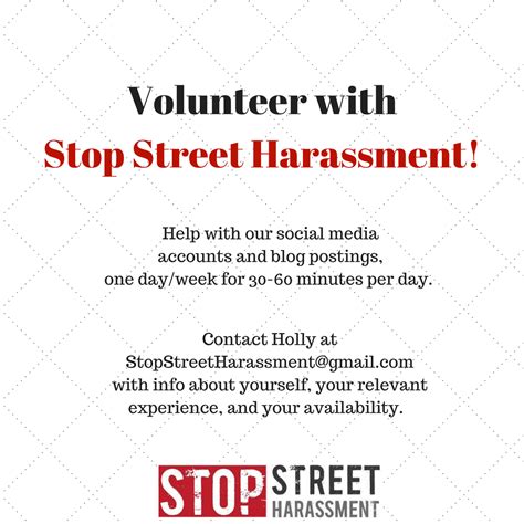 Volunteer With Stop Street Harassment Stop Street Harassment