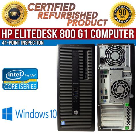 Hp Elitedesk 800 G1 Tower Intel I5 8gb Ram 500gb Hdd Win 10 Usb B Grade