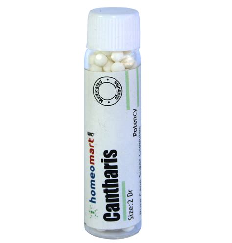 Homeopathy Cantharis 2 Dram Globules 6c 30c 200c 1m 10m