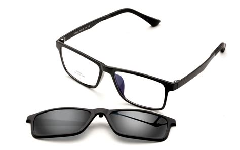 Magnetic Polarized Clip On Driving Sunglasses Rx Eyeglass Frames Mirror Lens Eyeglass Frames