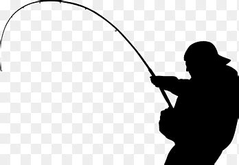 Fishing Silhouette Fisherman Fishing Angle Monochrome Png PNGEgg