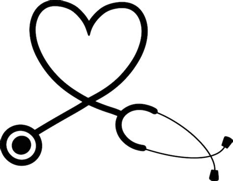 Heart Stethoscope Svg Etsy