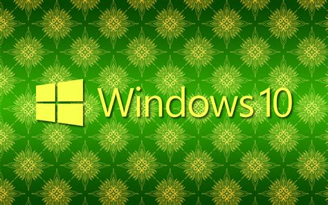 You can download all the uncompressed wallpapers as a zip file with the link given below, or you can download them. Windows 10 yellow text logo on green pattern wallpaper ...