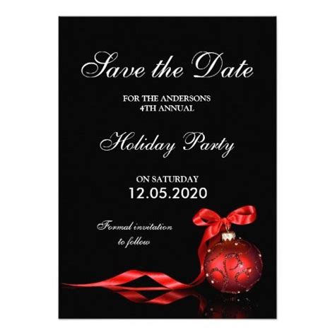 christmas holiday party save  date templates zazzle