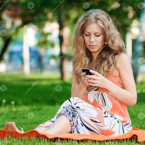 woman texting on mobile phone stock image image of communication adult 23122967