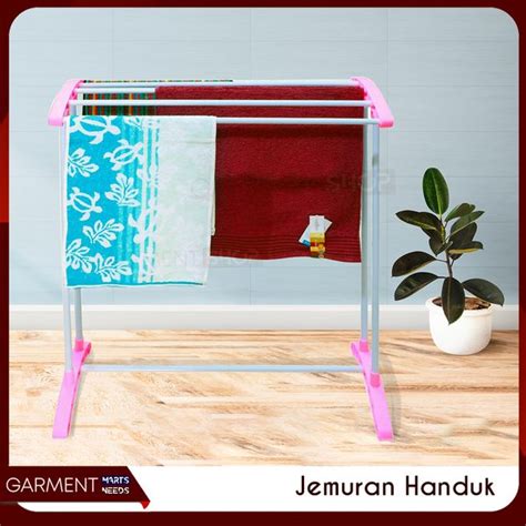 Jual Jemuran Handuk Baju Rak Portable Tempat Jemur Pakaian Kamar Mandi