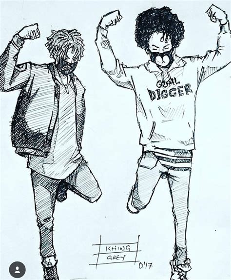 Ayo And Teo Rapper Art Dancing Drawings