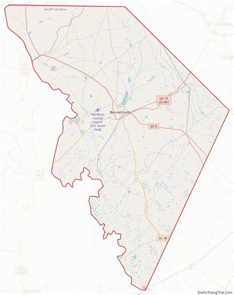 Map Of Marlboro County South Carolina Địa Ốc Thông Thái