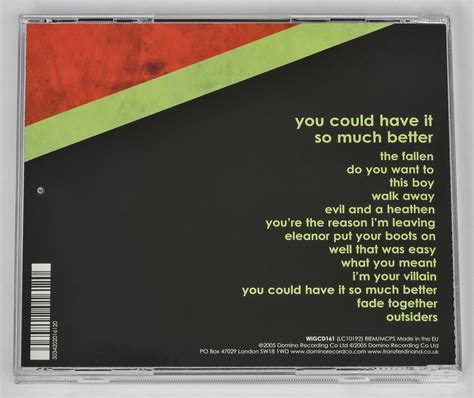 Franz Ferdinand You Could Have It So Much Better Cd Made In Eu Hi