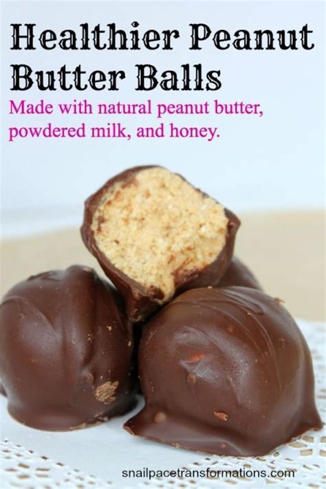 Healthier Peanut Butter Balls Free Of Refined Sugars Recipe