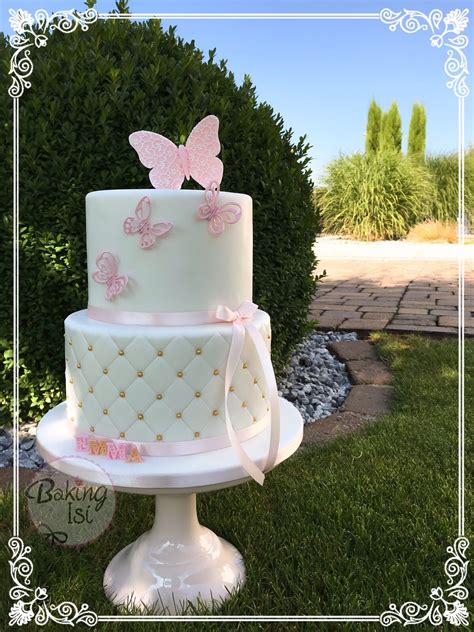Excitement, nervousness, and worry all play a part in pregnancy, but the result is a beautiful new life, like a butterfly emerging in the spring. Christening cake, Baptism, butterfly, butterflies, Pink ...