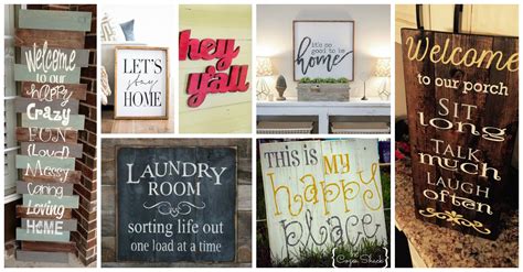 Rustic wood chalkboard with four 4x6 hideaway photos: 16 Creative Home Signs That Will Make Your Day