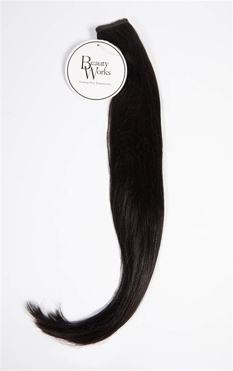 Beauty Works Double Hair Set Weft Extensions À Clipser 45 Cm Natural Black Prettylittlething Fr