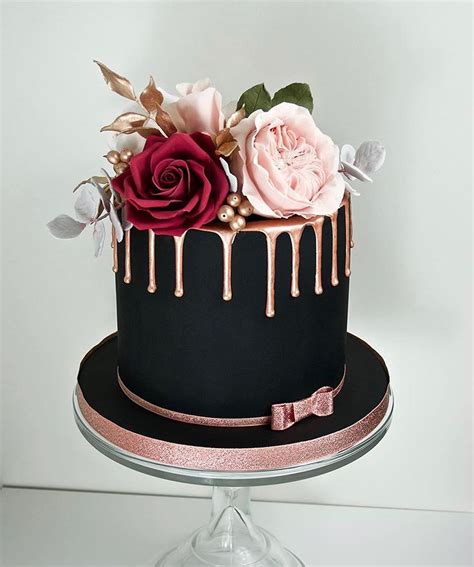 🖤 Cake By Thewhimsicalcakery 🖤 Its That Rose Gold Drip Thats Stolen My 💖 But Everything