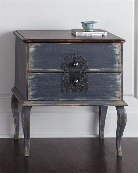 Gentry Nightstand Distressed Gray Contemporary Nightstands And