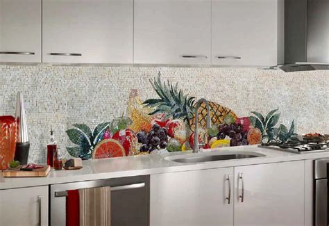 Mosaic Patterns Exotic Fruits Food And Drink Mozaico