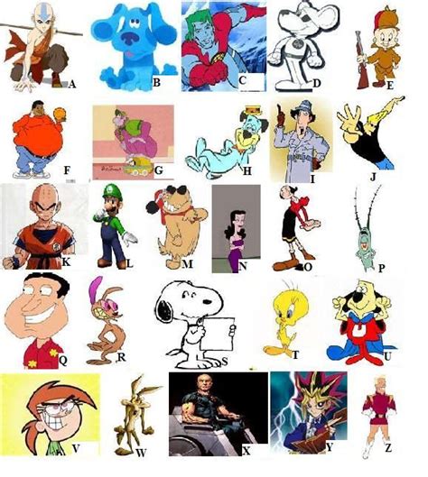Cartoon Characters Names List A Z Comics And Animation · 1 Decade Ago