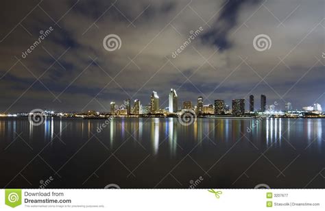 Skyline De San Diego No Crepúsculo Imagem De Stock Imagem De Alto