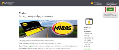 Credit experts urge you to pay your credit card balance in full and on time each month, to avoid certain fees and optimize your credit score. Midas Credit Card Login | Paying bills, Credit card ...