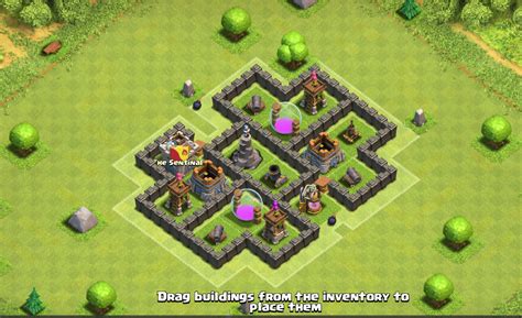 The main thing in trophy bases are town hall should be placed inside the walls. Town Hall 5 Farming Base - Clockwork