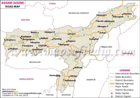 Assam Road Network Map
