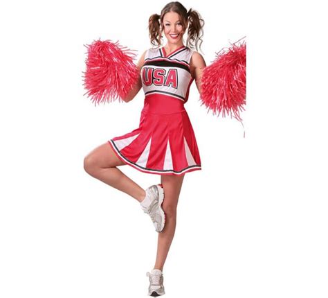 Cheerleader Bzw Cheerleader Kostüm Für Eine Erwachsene Frau