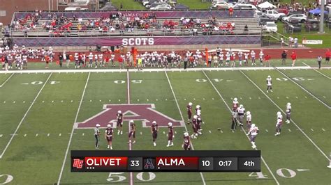Alma College Football V Olivet College Homecoming Game Youtube
