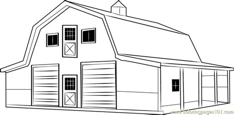 Barn Big Coloring Page For Kids Free Barns Printable Coloring Pages