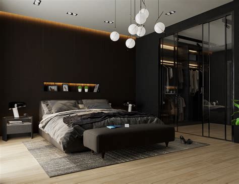 Modern Black Bedroom On Behance