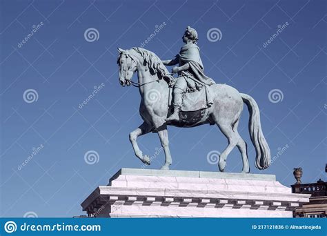 Equestrian Bronze Statue Of King Frederik V Created By The French