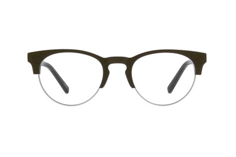 Zenni Retro Browline Prescription Eyeglasses Brown Woodgrain Mixed