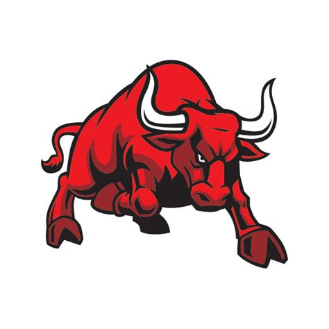 Charging Bull Clip Art Stickers Red Bull Png Download 600600