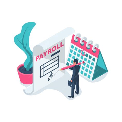 Premium Vector Payroll Concept Salary Payment Businessman Signs A