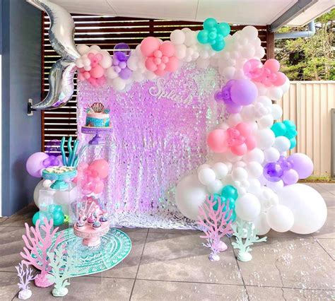 Mermaids Birthday Party Ideas Photo 2 Of 12 Catch My Party Diy 1st