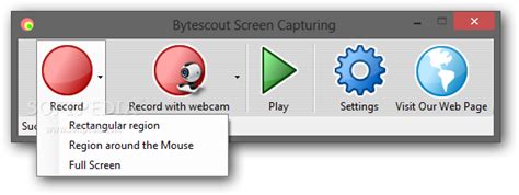 برنامج تسجيل سطح المكتب او الكاميرا Bytescout Screen Capturing 20050