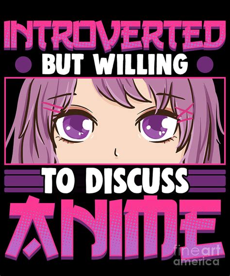 Cute Introverted But Willing To Discuss Anime Girl Digital Art By The