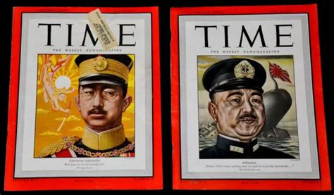 Japan Emperor Hirohito 1945 Time Magazine Cover Shimada Sinking Rising
