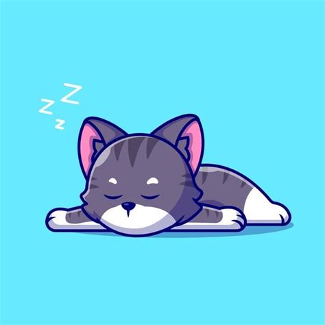 Cute Cat Sleeping Sleeping Dogs Cartoon Icons Cartoon Cat Cool Pets