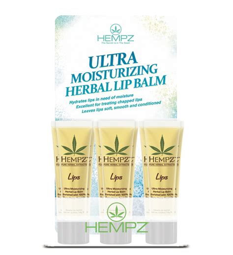 Hempz Herbal Lip Balm Display 12pc Hempzlip Balm Display