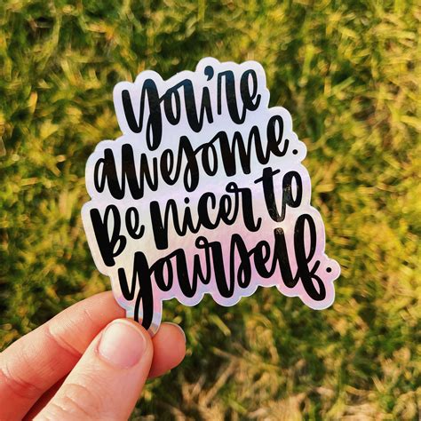 Youre Awesome Sticker Holographic Etsy