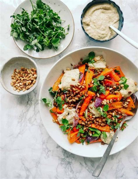 Carrot And Lentil Salad Warm Roasted Salad Recipes