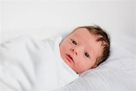 Newborn Baby Boy With Hair Pictures
