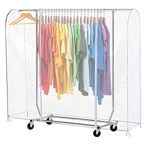Hersent 71 L Clear Garment Rack Cover Clothes Rack Covers Adult