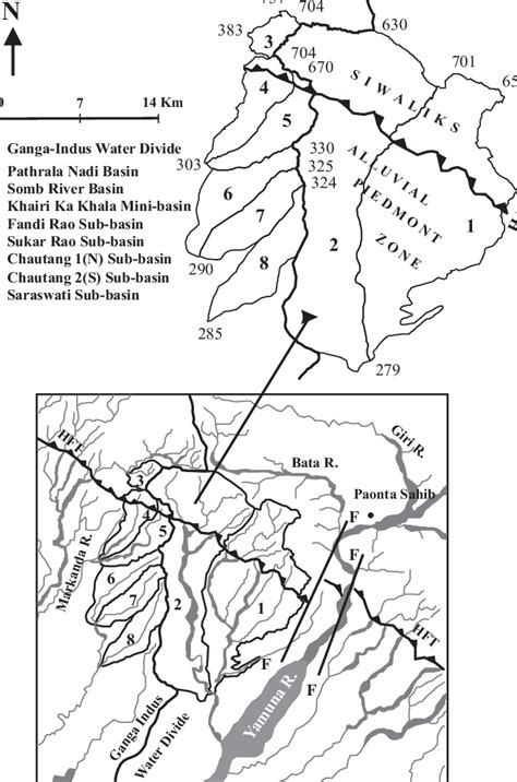Drainage Basins On Either Side Of Ganga Indus Water Divide Three Digit