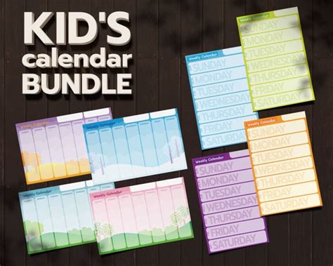Daily Calendar For Kids And Toddlers Printable Bundle Etsy