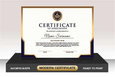Luxury Design Certificate Template Graphic By Weemstock · Creative Fabrica