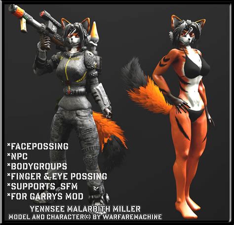 Furry Gmod Sfm Model Download Yennsee Miller By