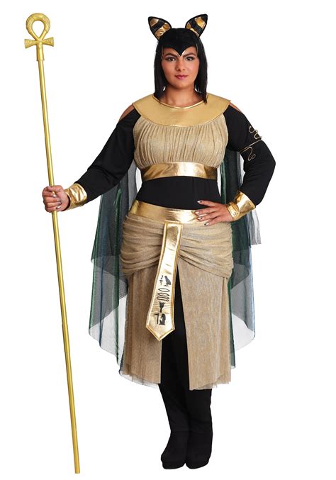 Plus Size Bastet Goddess Womens Costume Egyptian Costumes