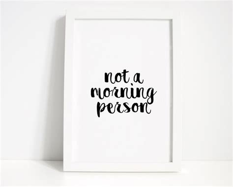 Not A Morning Person Wall Print Home Decor Wall Art Etsy