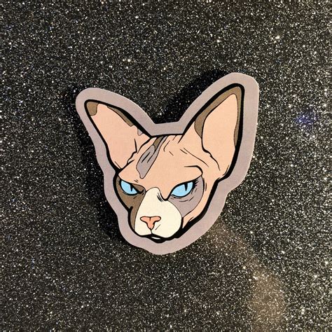 Sphynx Cat Sticker Kitty Stickers Kitten Decals Katy Etsy